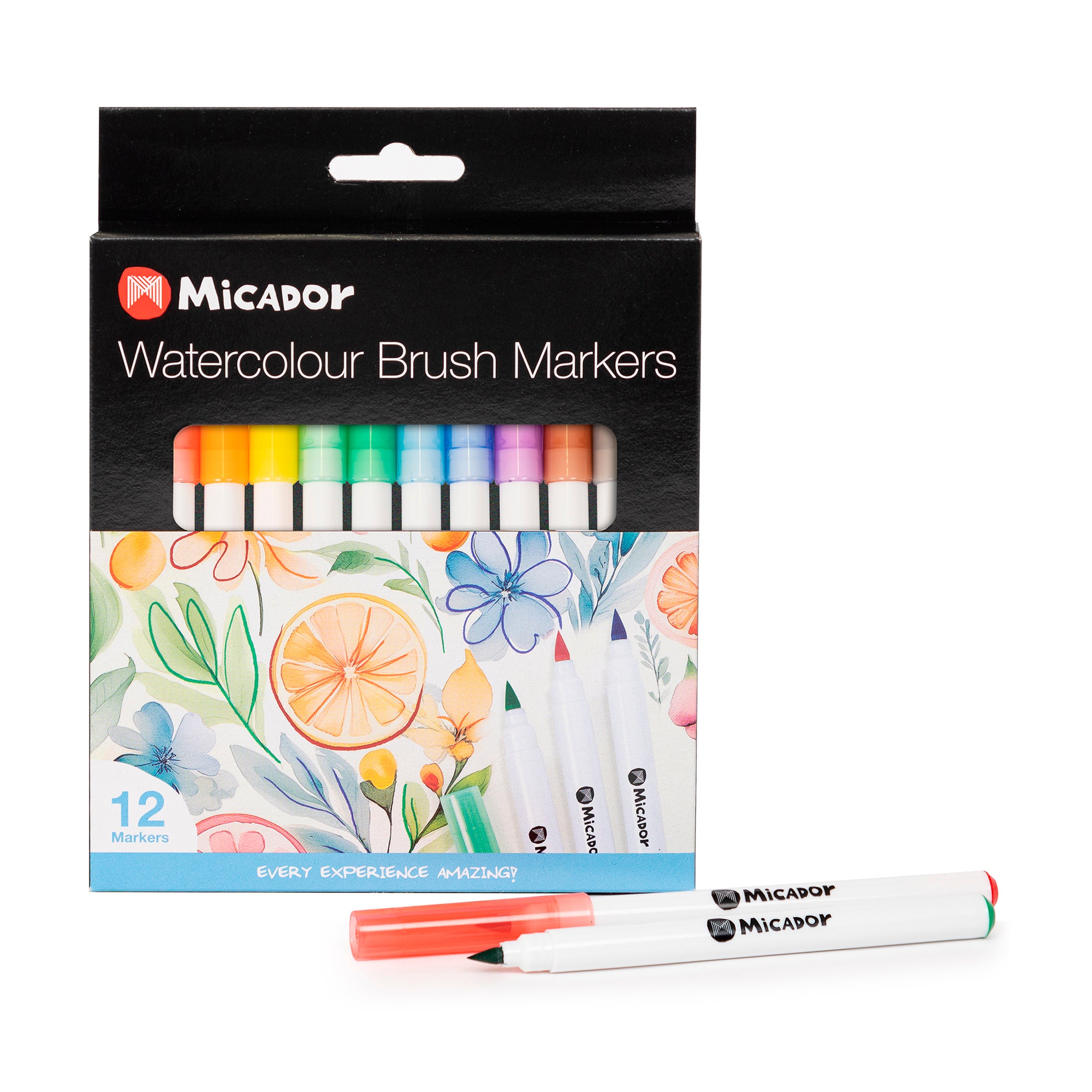 Micador Watercolour Brush Markers 12Pk
