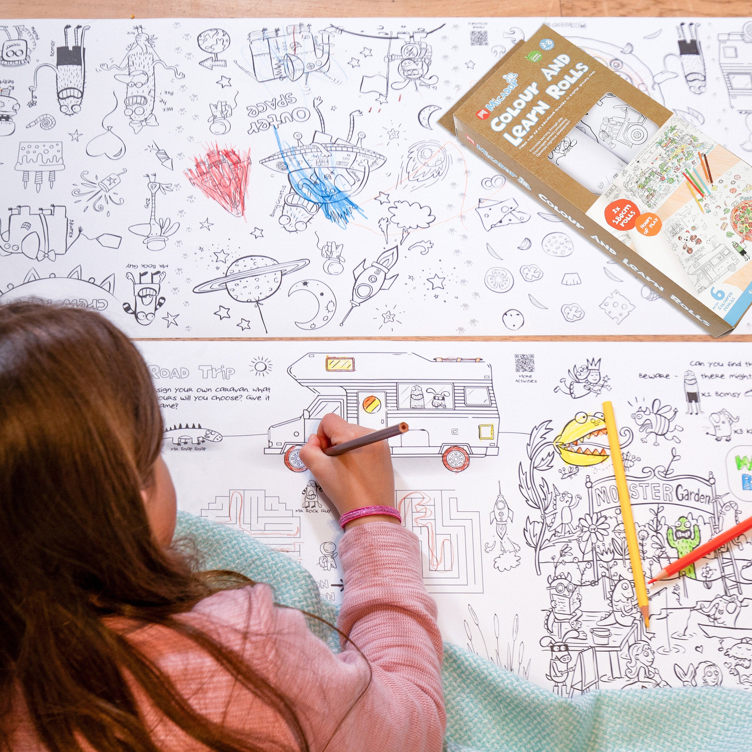 Colour and Learn Rolls, Pack 2, FSC, Micador jR.