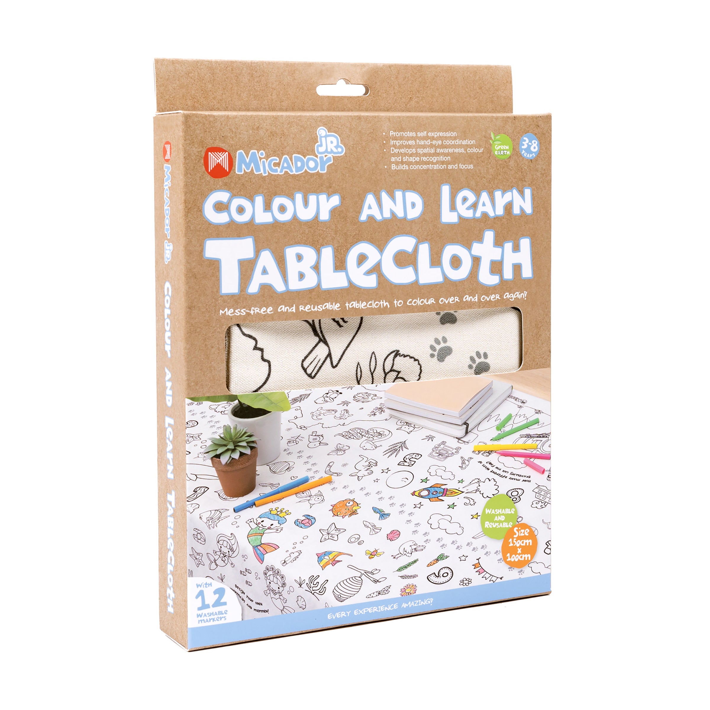 Colour, Wash, Repeat Tablecloth, 1000 x 1500mm, Micador jR.