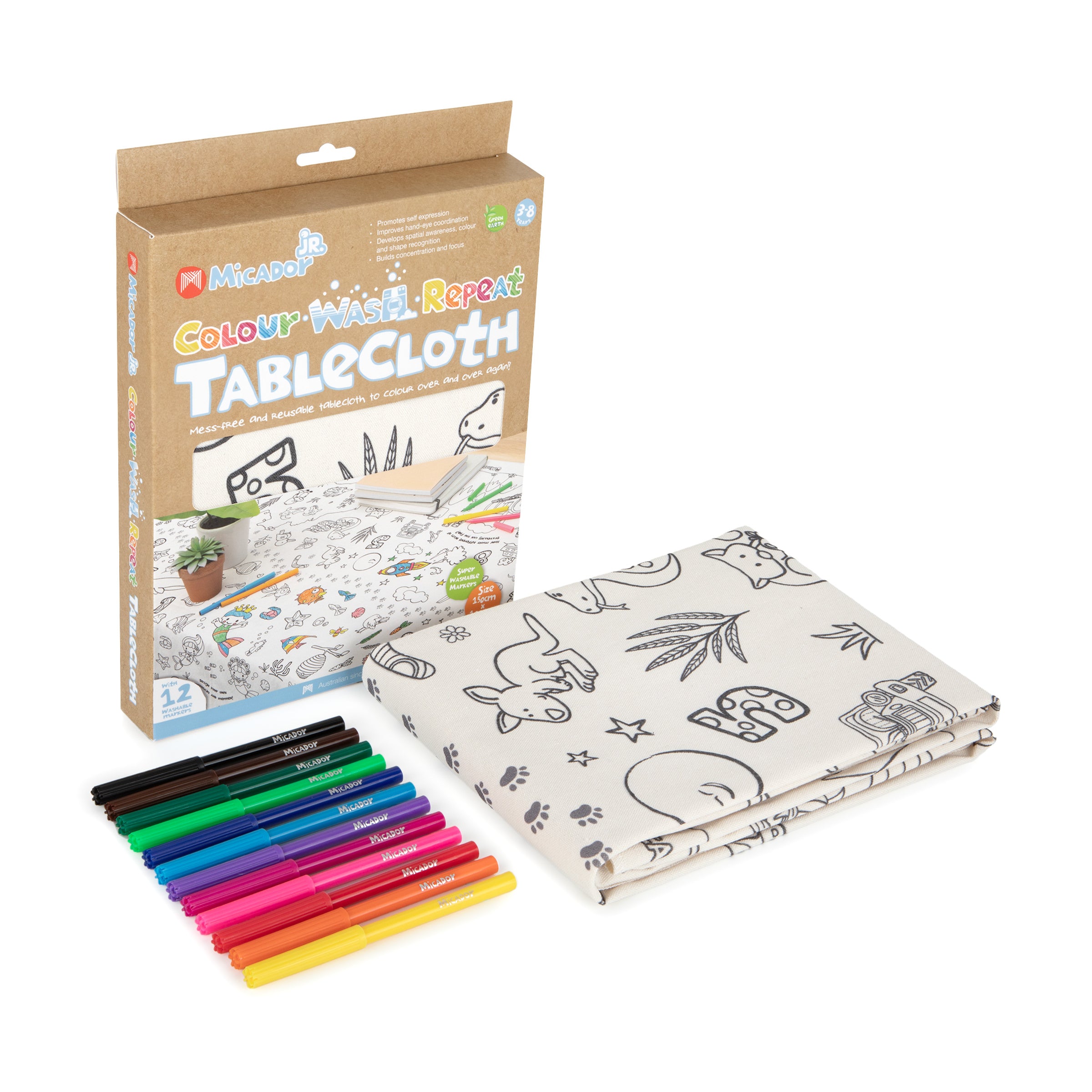 Colour, Wash, Repeat Tablecloth, 1000 x 1500mm, Micador jR.