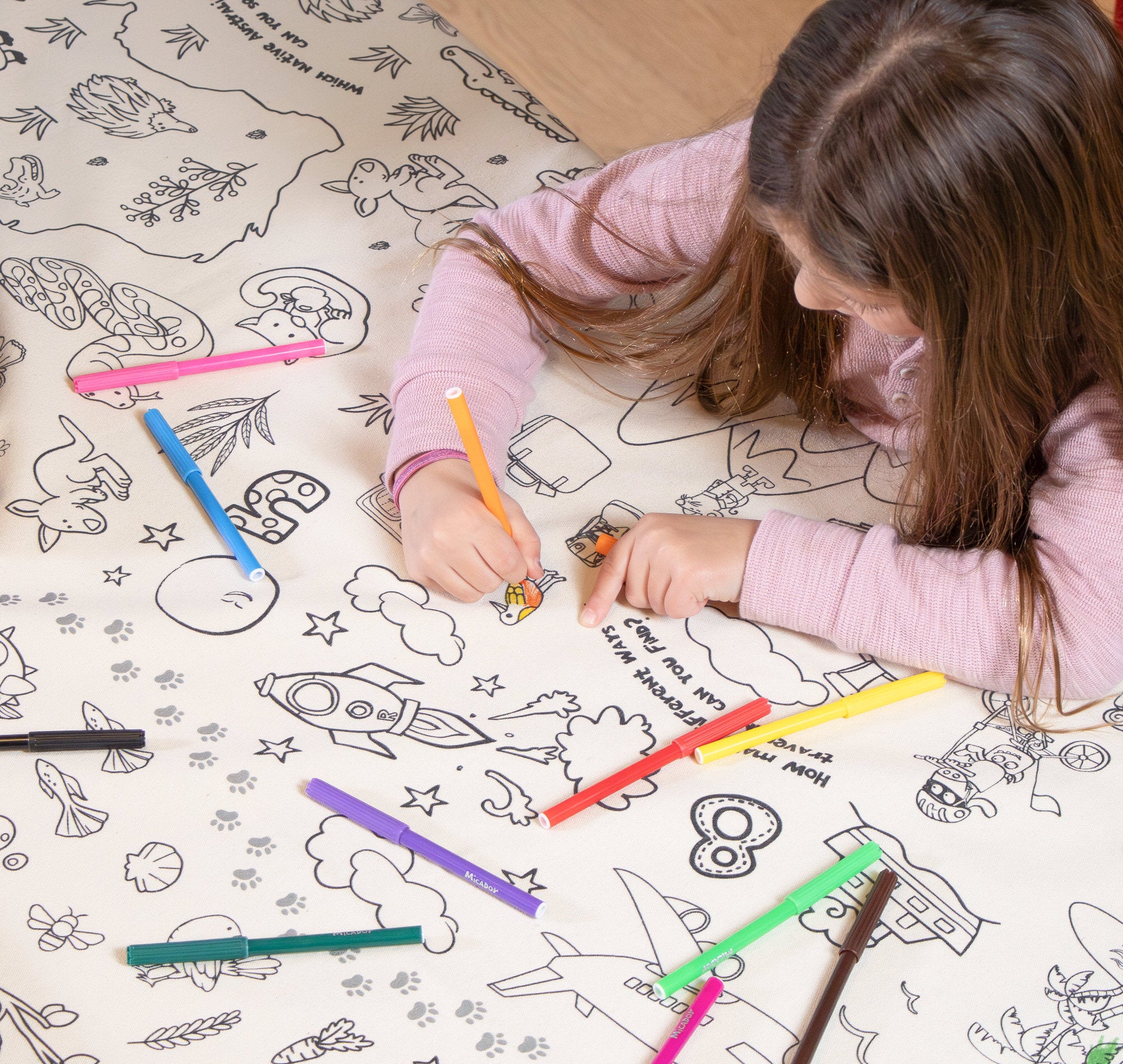 Colour, Wash, Repeat Tablecloth, 1000 x 1500mm, Micador jR.