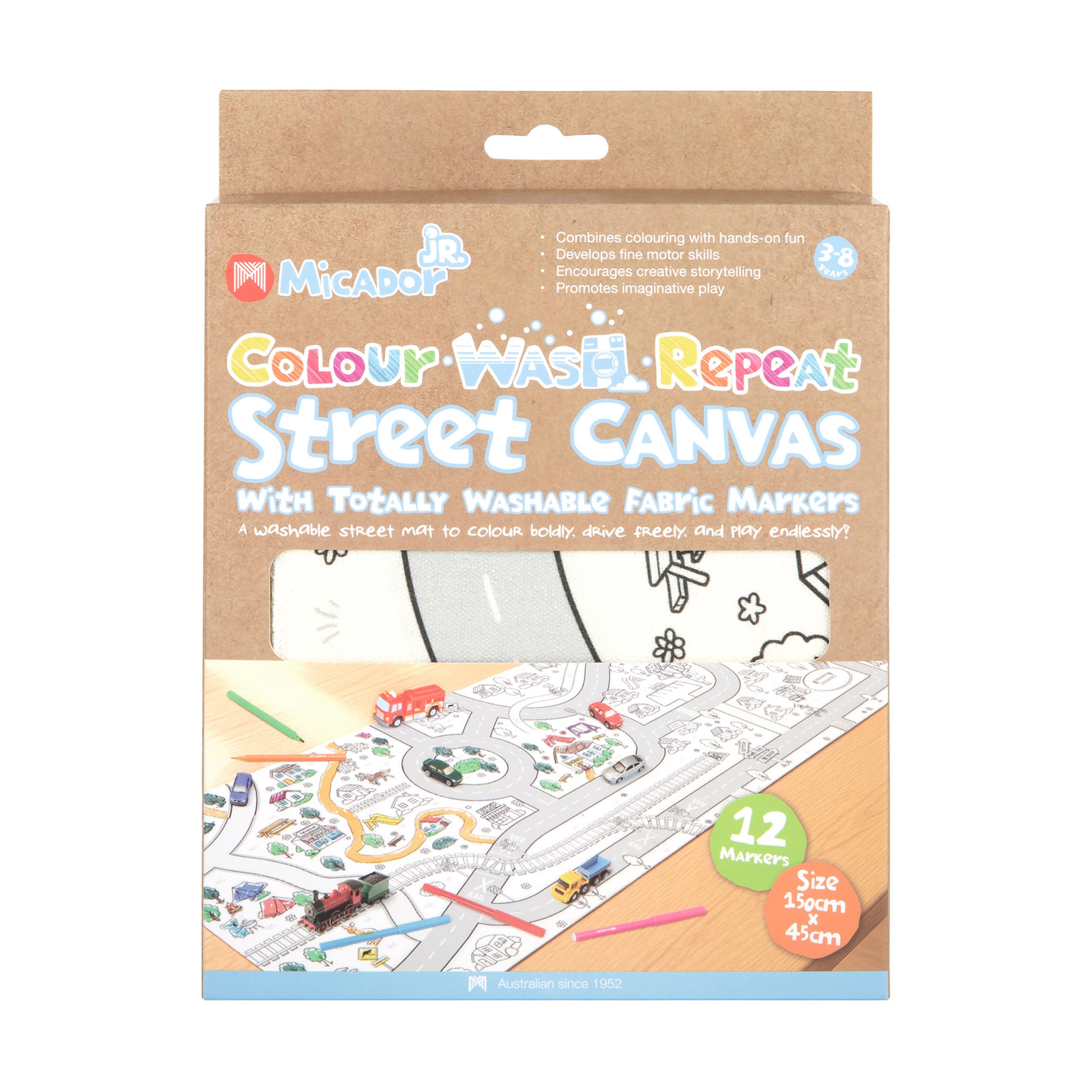 Colour, Wash, Repeat Street Canvas, 1500 x 450mm, Micador jR.