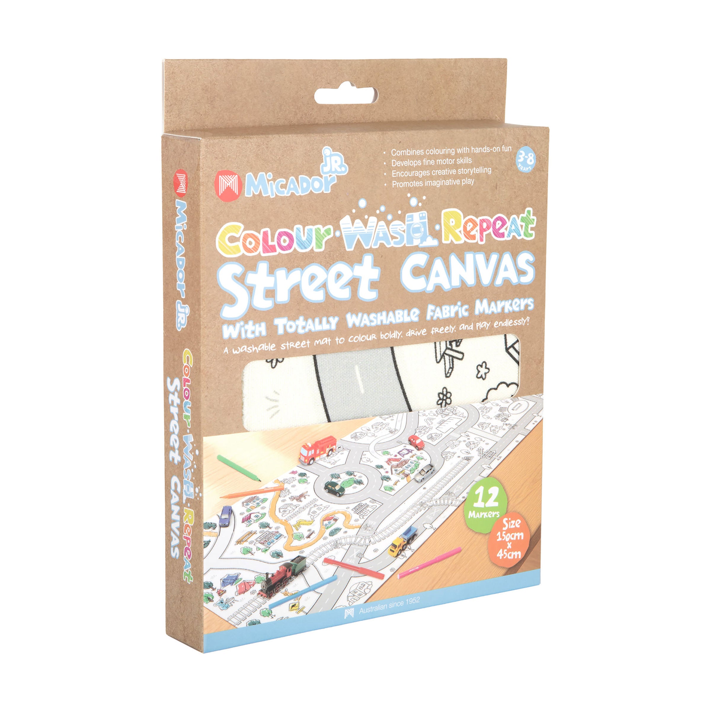 Colour, Wash, Repeat Street Canvas, 1500 x 450mm, Micador jR.