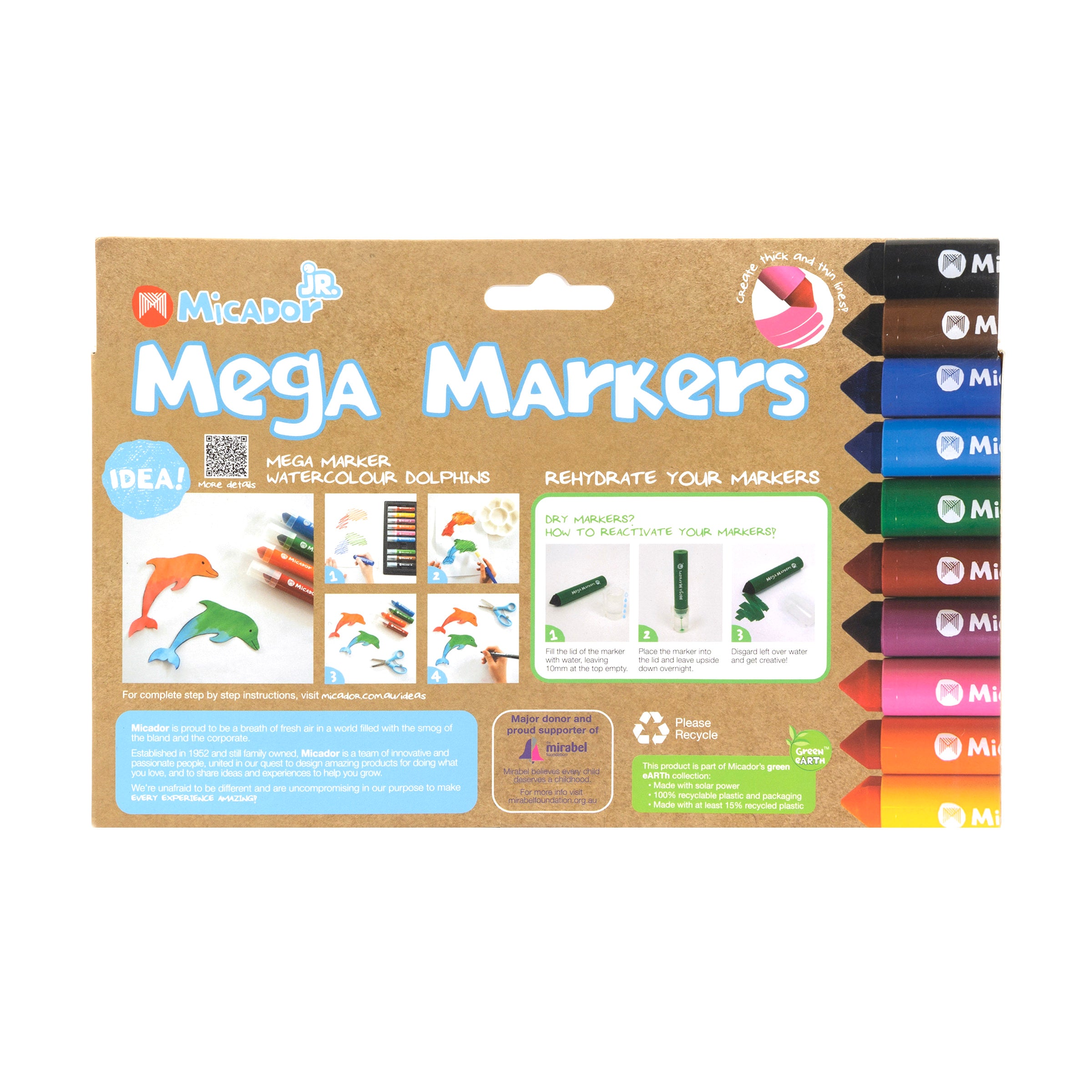 Mega Markers, Pack 10 Micador jR.