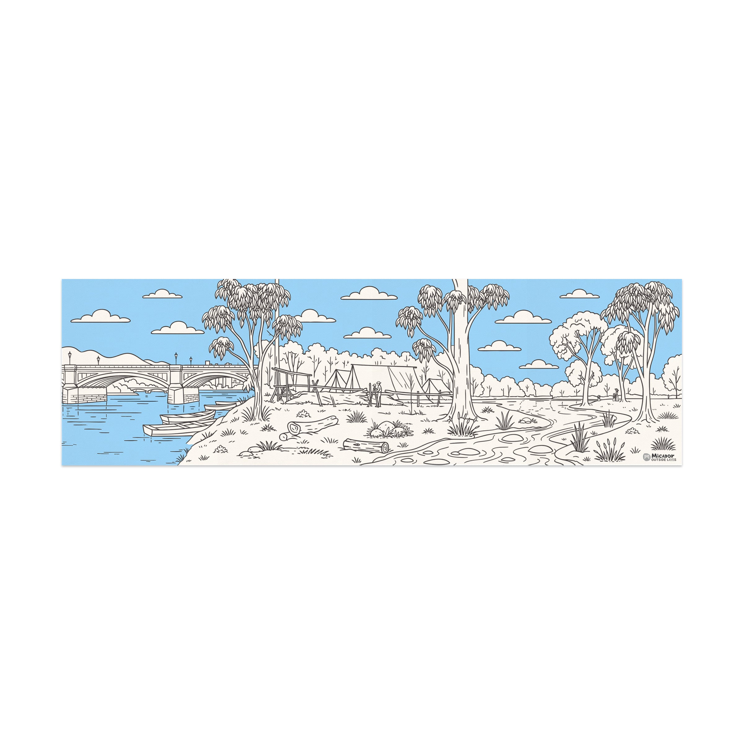 Walk with Streeton Table Canvas, 1500 x 450mm, Micador Outside Lines