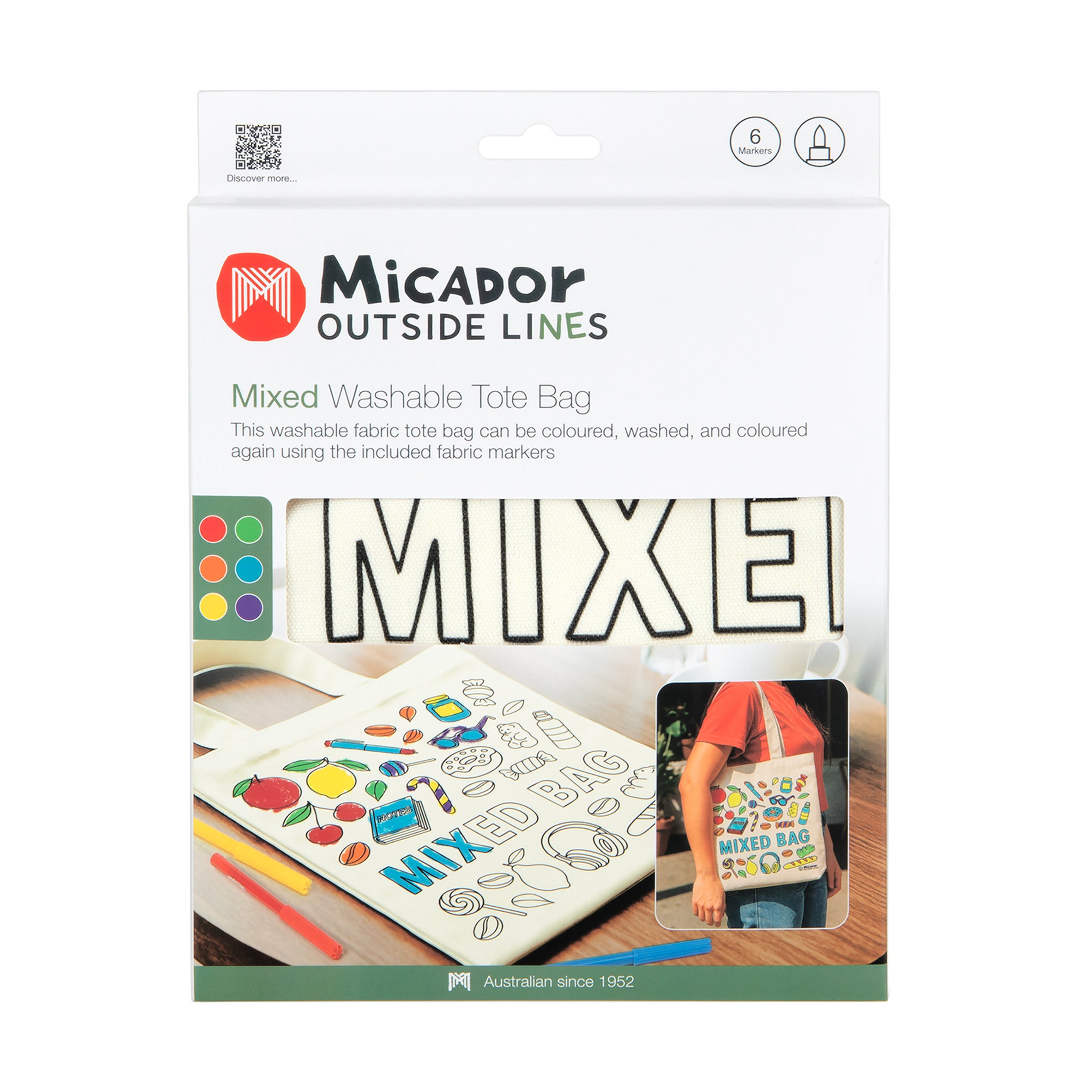 Outside Lines Tote Bag Mixed Bag, Micador Outside Lines