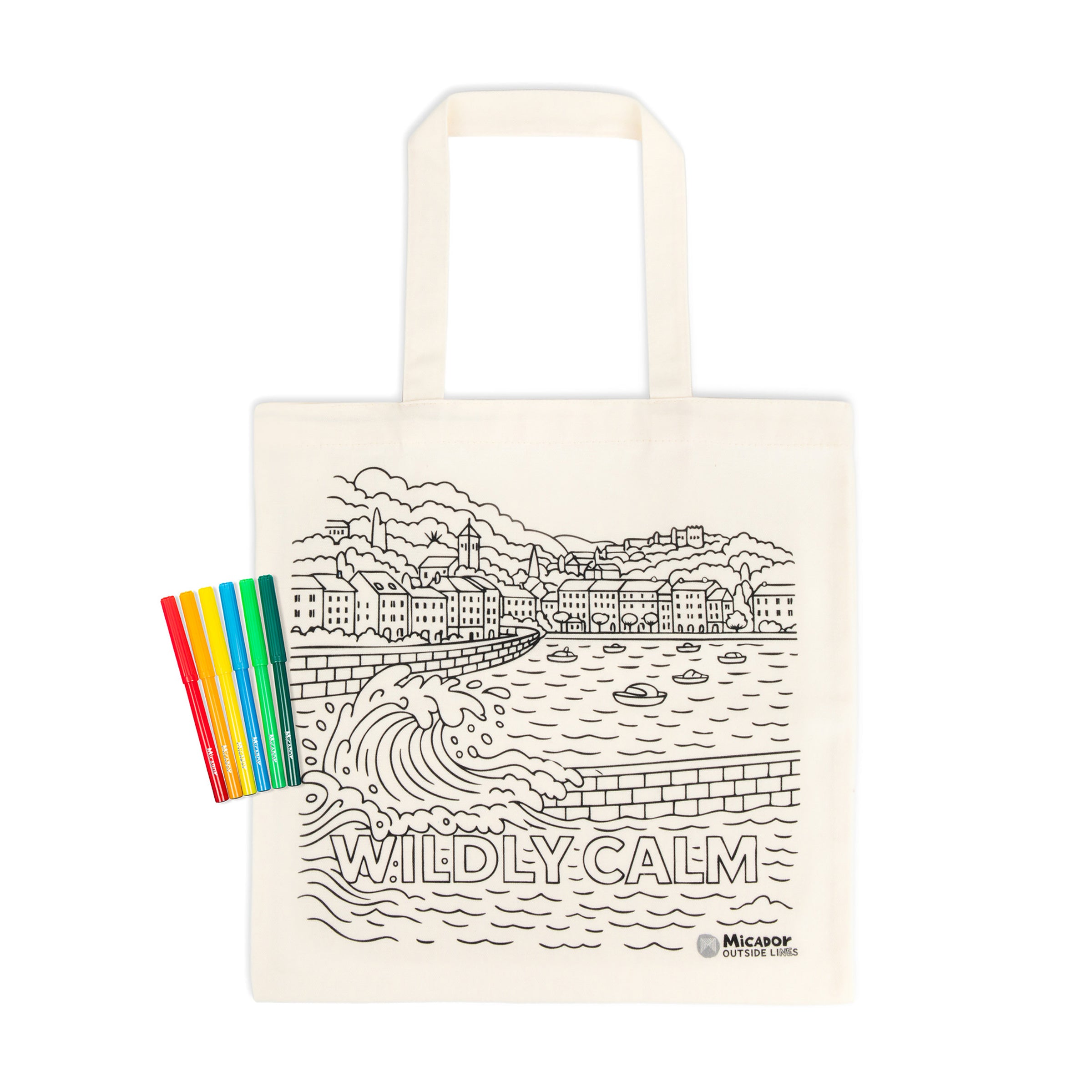 Outside Lines Tote Bag Wildly Calm, Micador Outside Lines