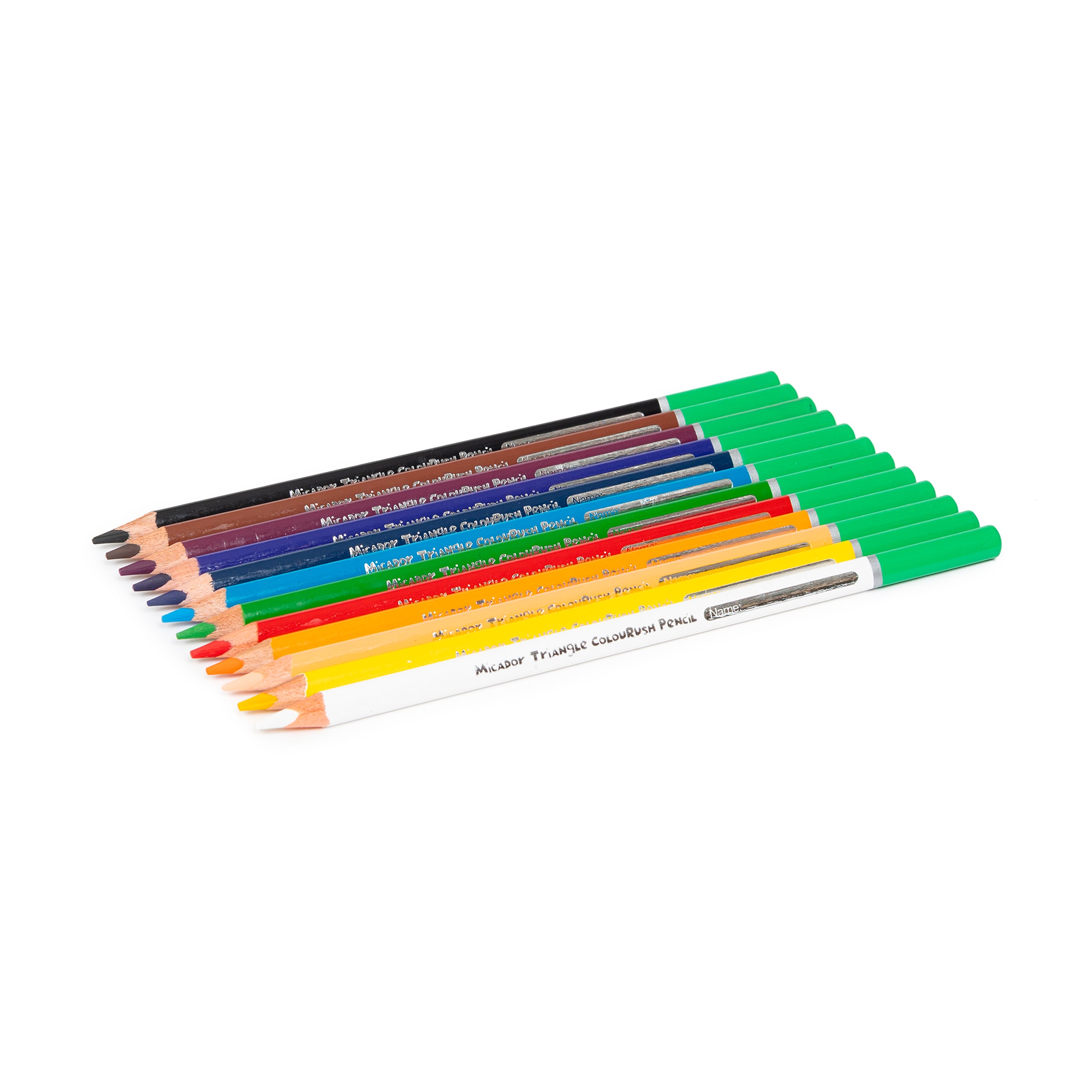 Micador Trianglecolourushpencils 12Pk