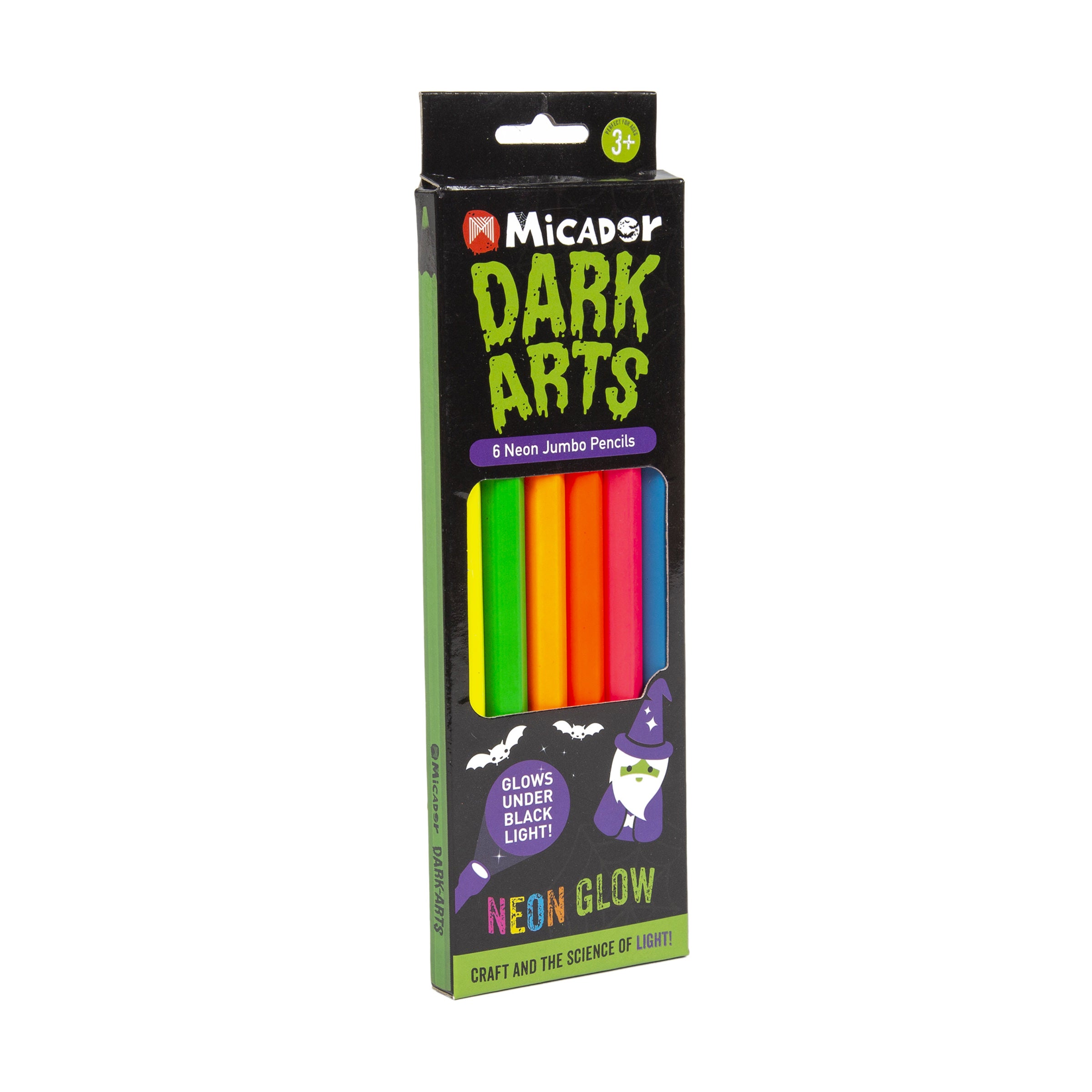 Dark Arts Neon Jumbo Crayons 6Pk