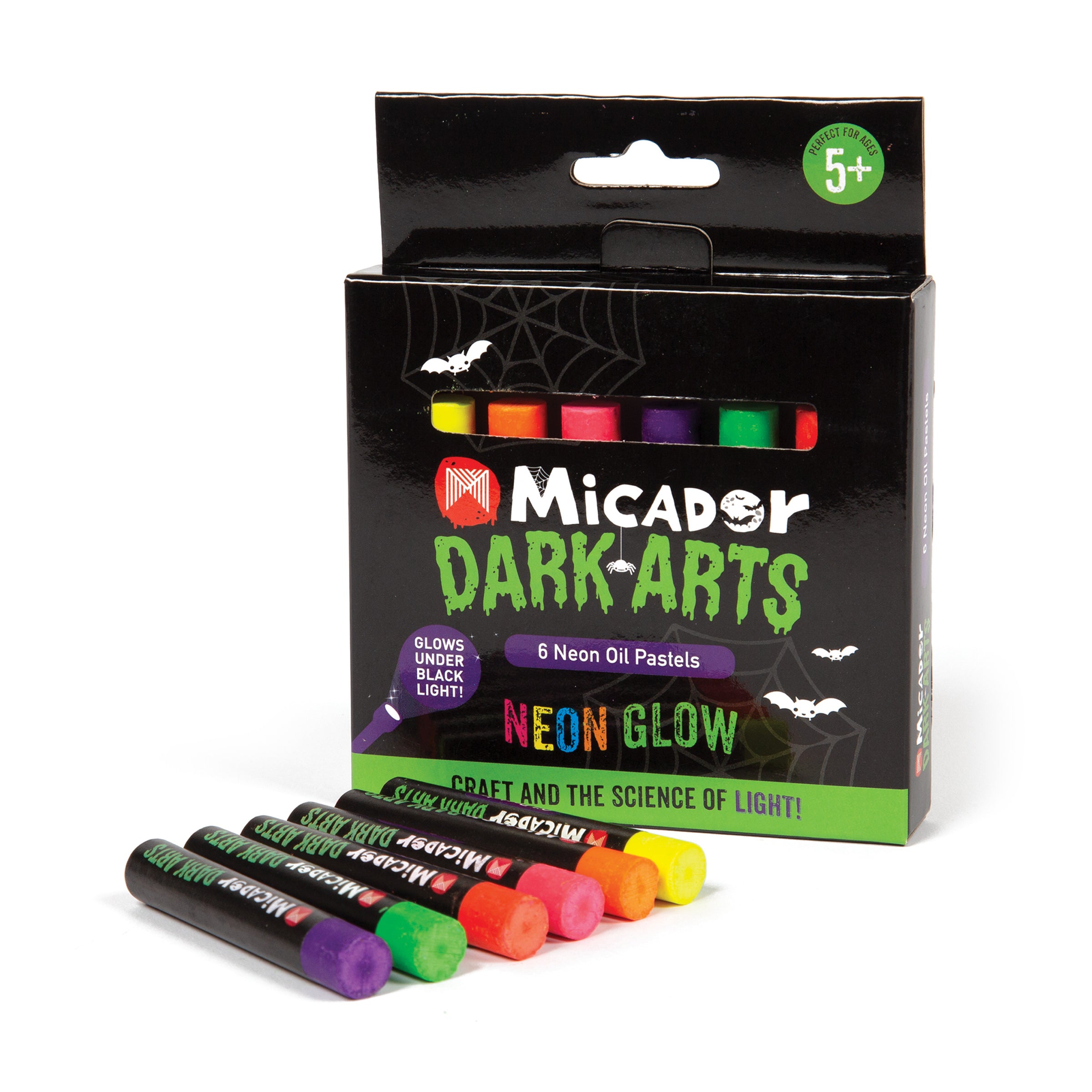 Dark Arts Neon Super Jumbo Crayons 6Pk