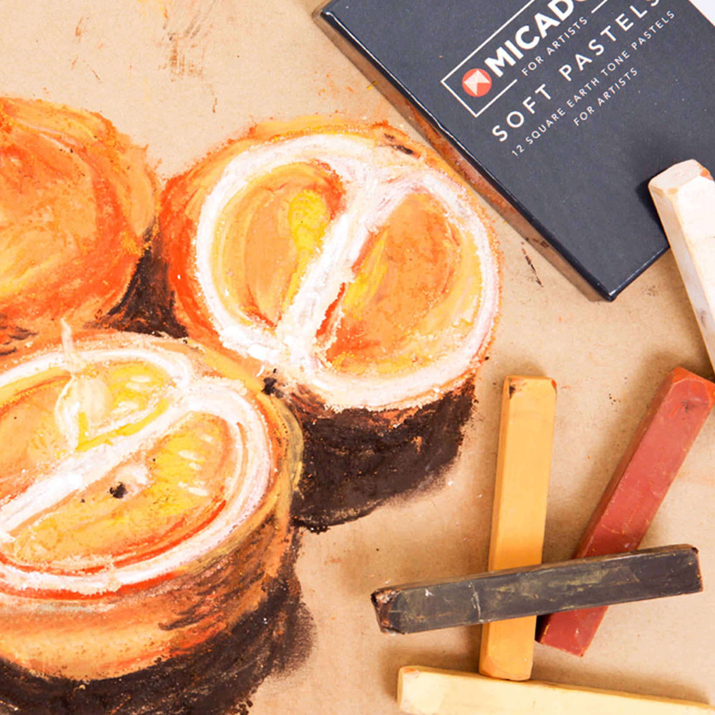 Soft Pastels - Sepia, Pack 12  Micador For Artists