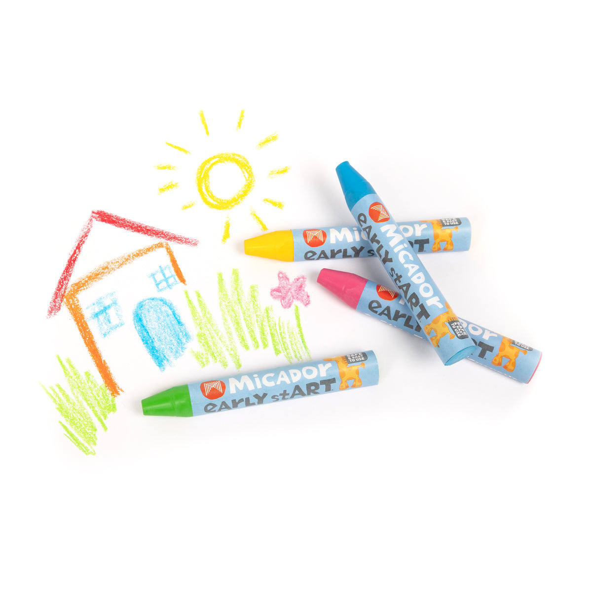Softies Tri Grip Crayons, Pack 8 early stART