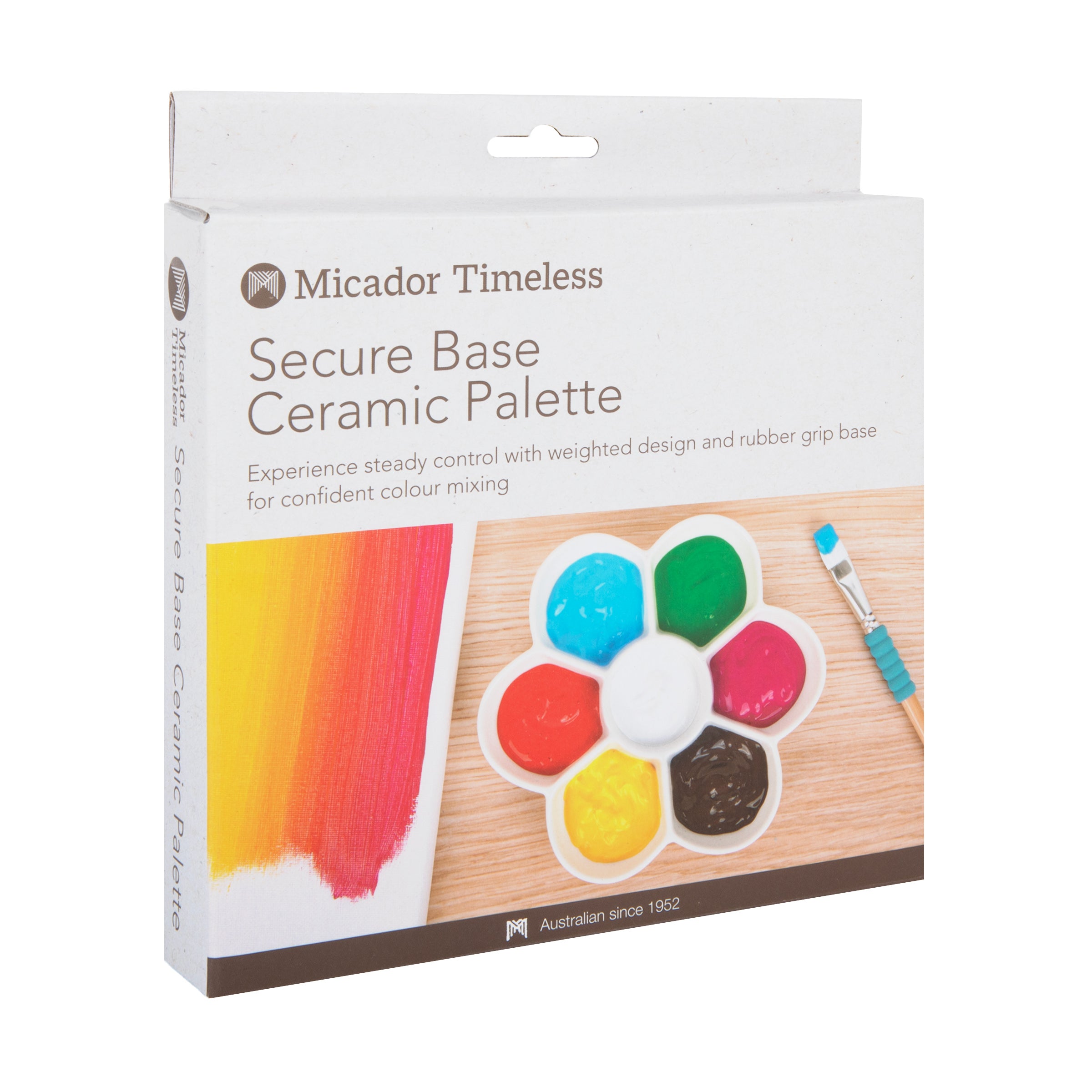Secure Base Ceramic Mixing Palette 7 wells, Micador Timeless
