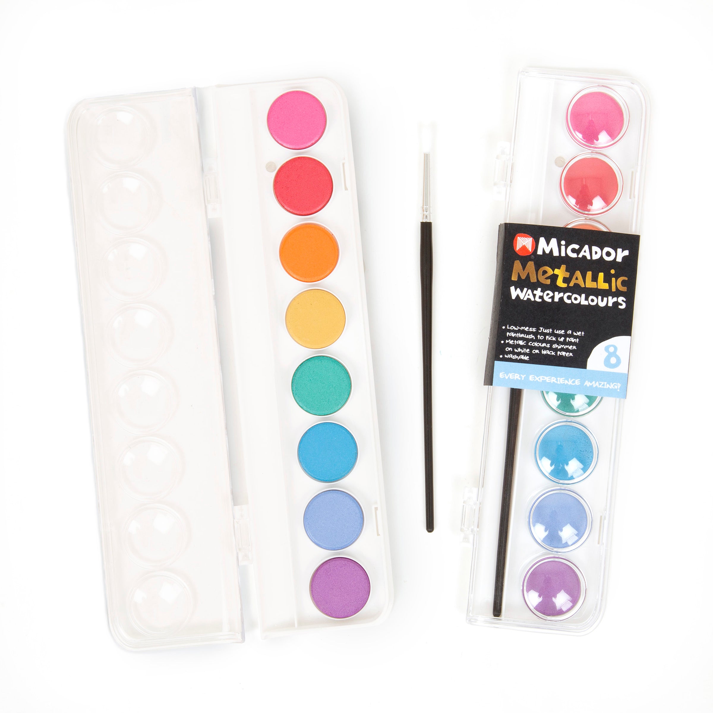 Micador Watercolour Paint Set Metallic Disc 8