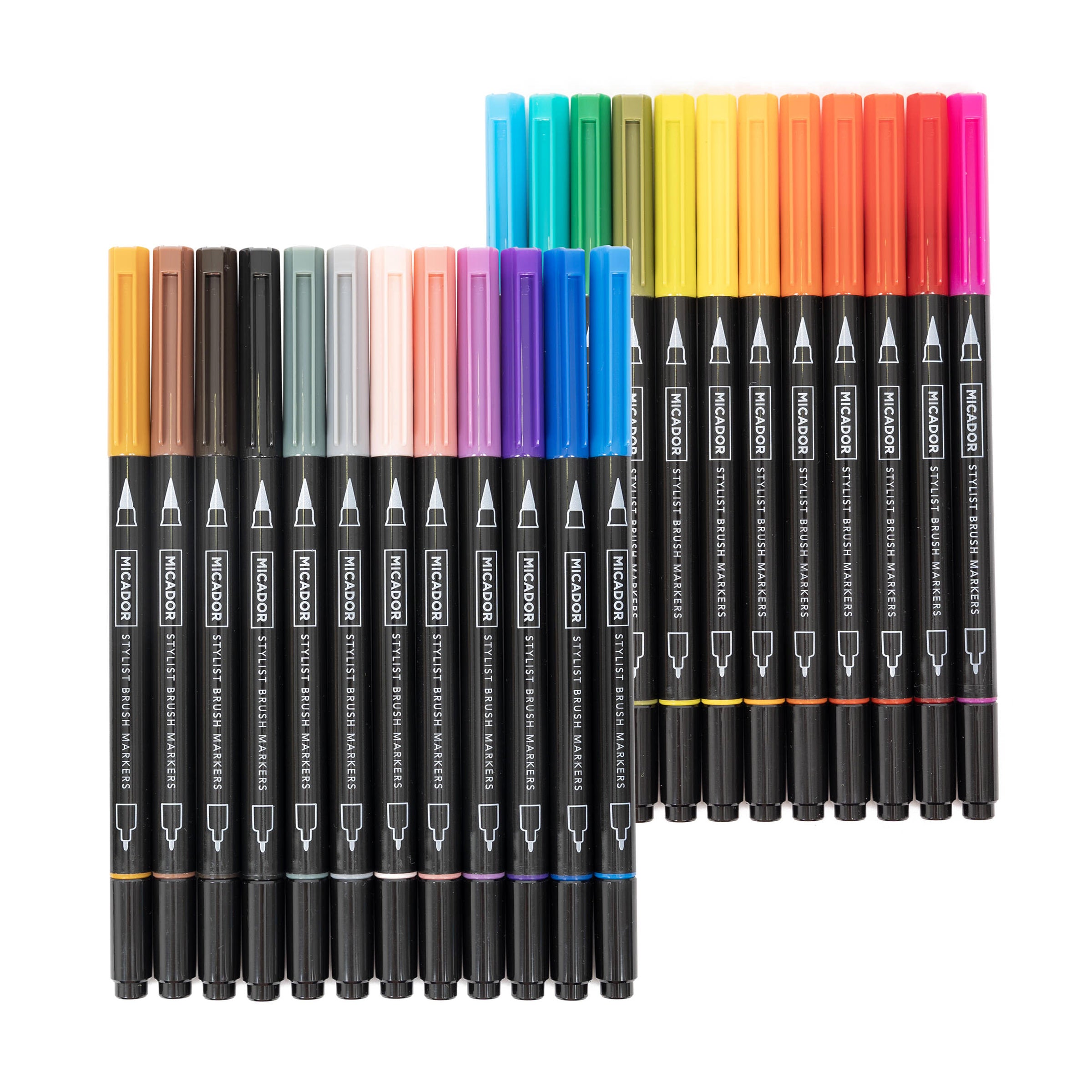 Stylist Brush Markers, Box 24,  Micador For Artists