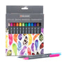 Stylist Brush Markers - Permanent, Box 12 Micador For Artists