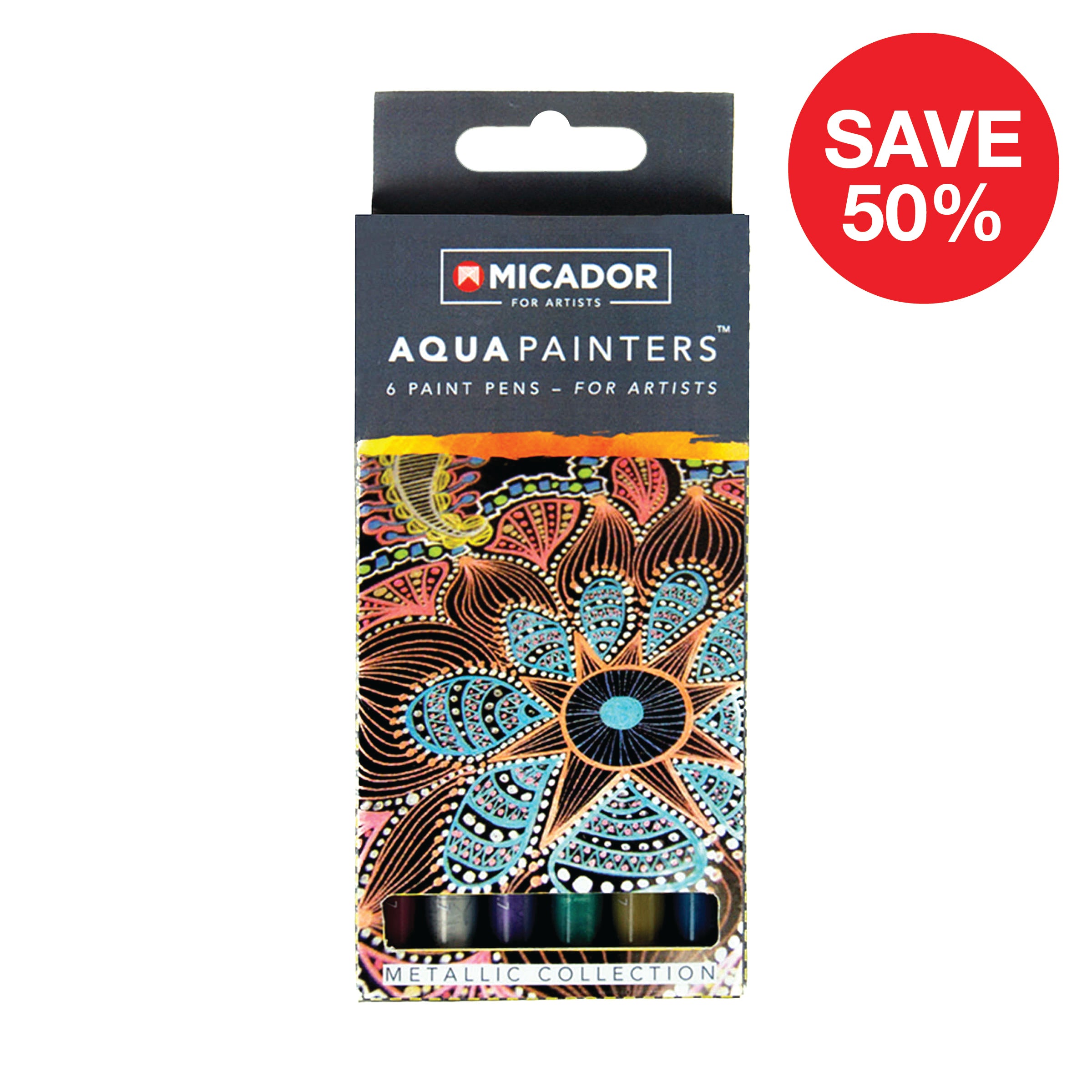 AquaPainters, Metallic Box 6 Micador For Artists