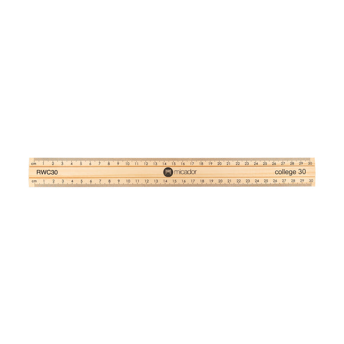 Wooden Ruler 30cm College Micador
