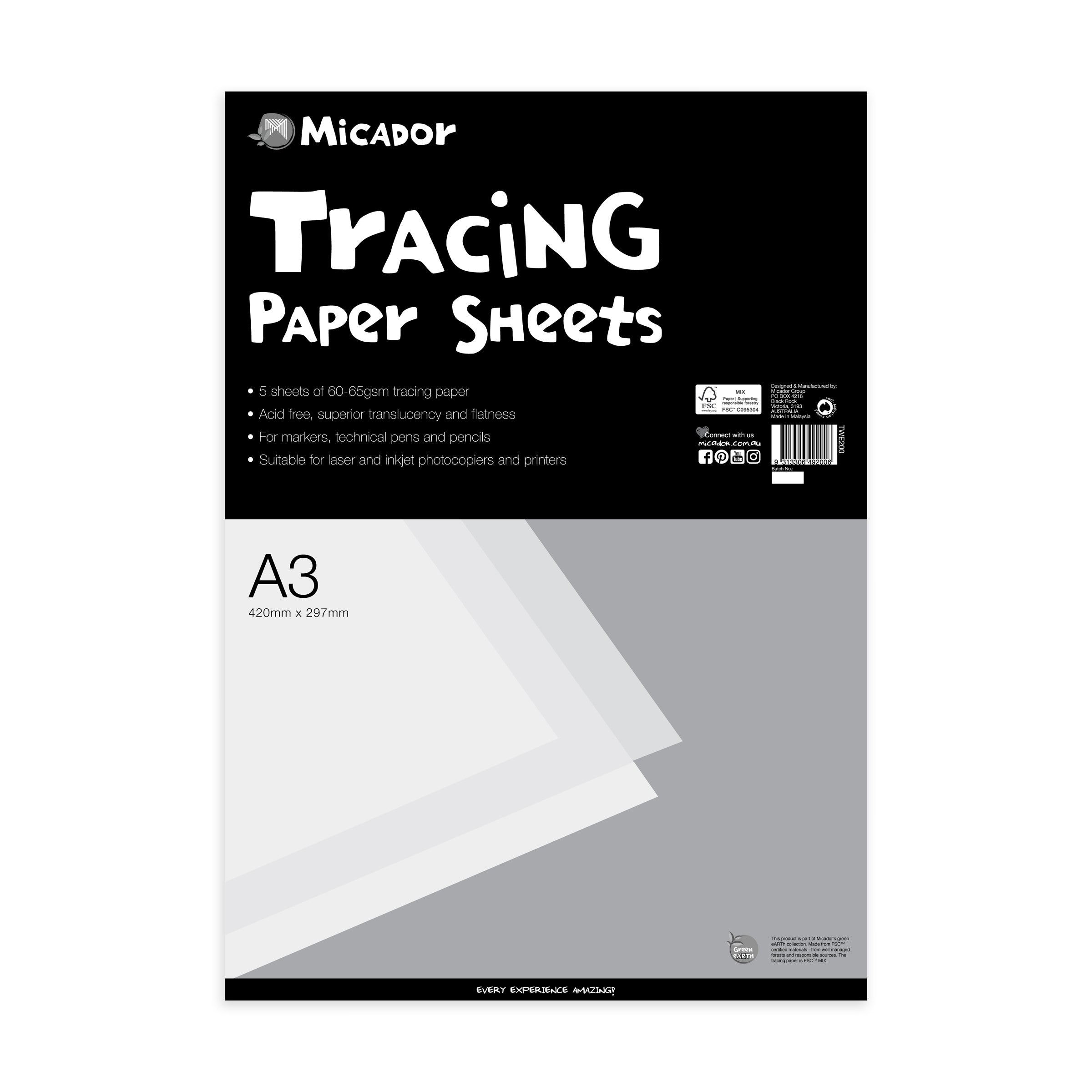Micador Tracing Paper Mix A3