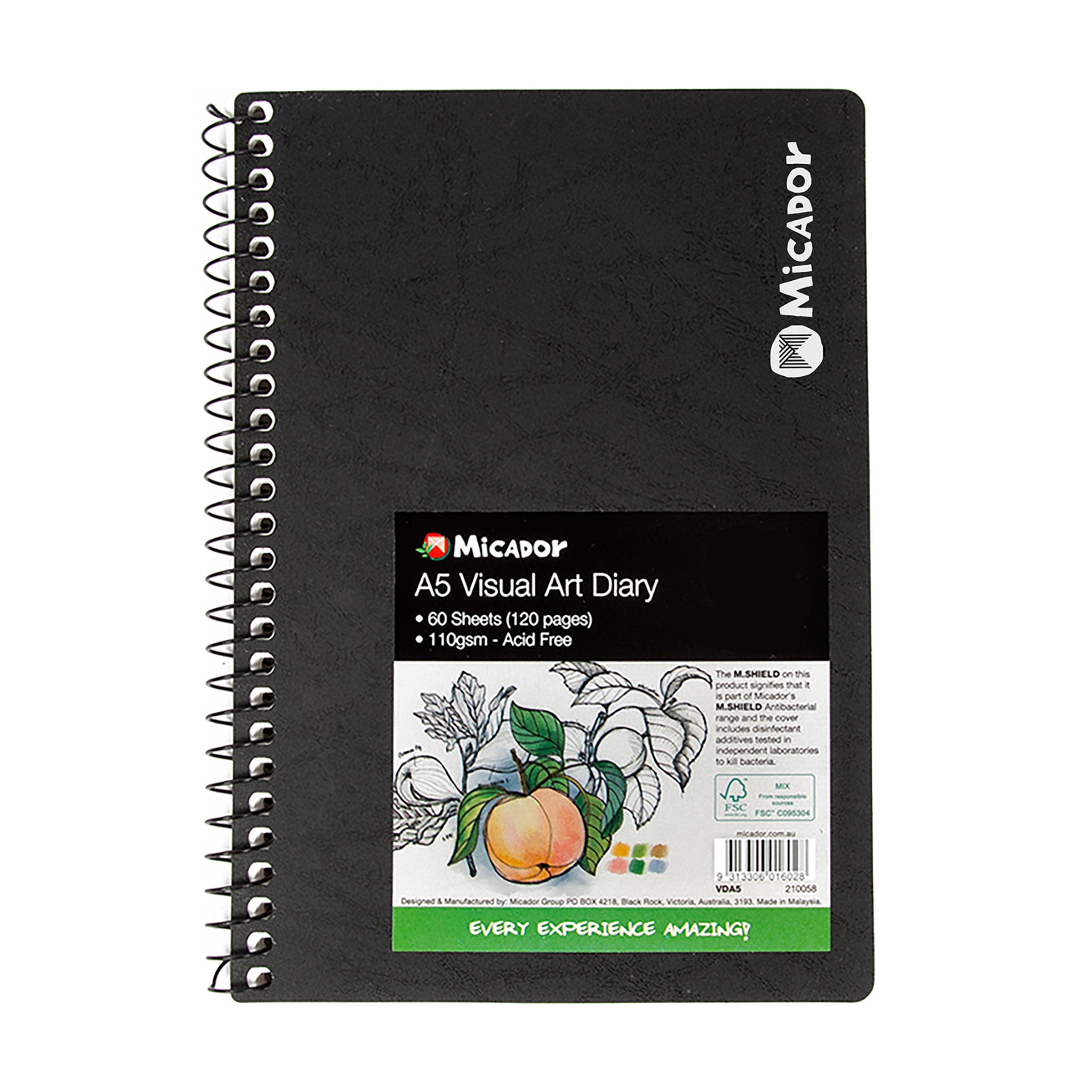 Micador Visualartdiary A5 Black